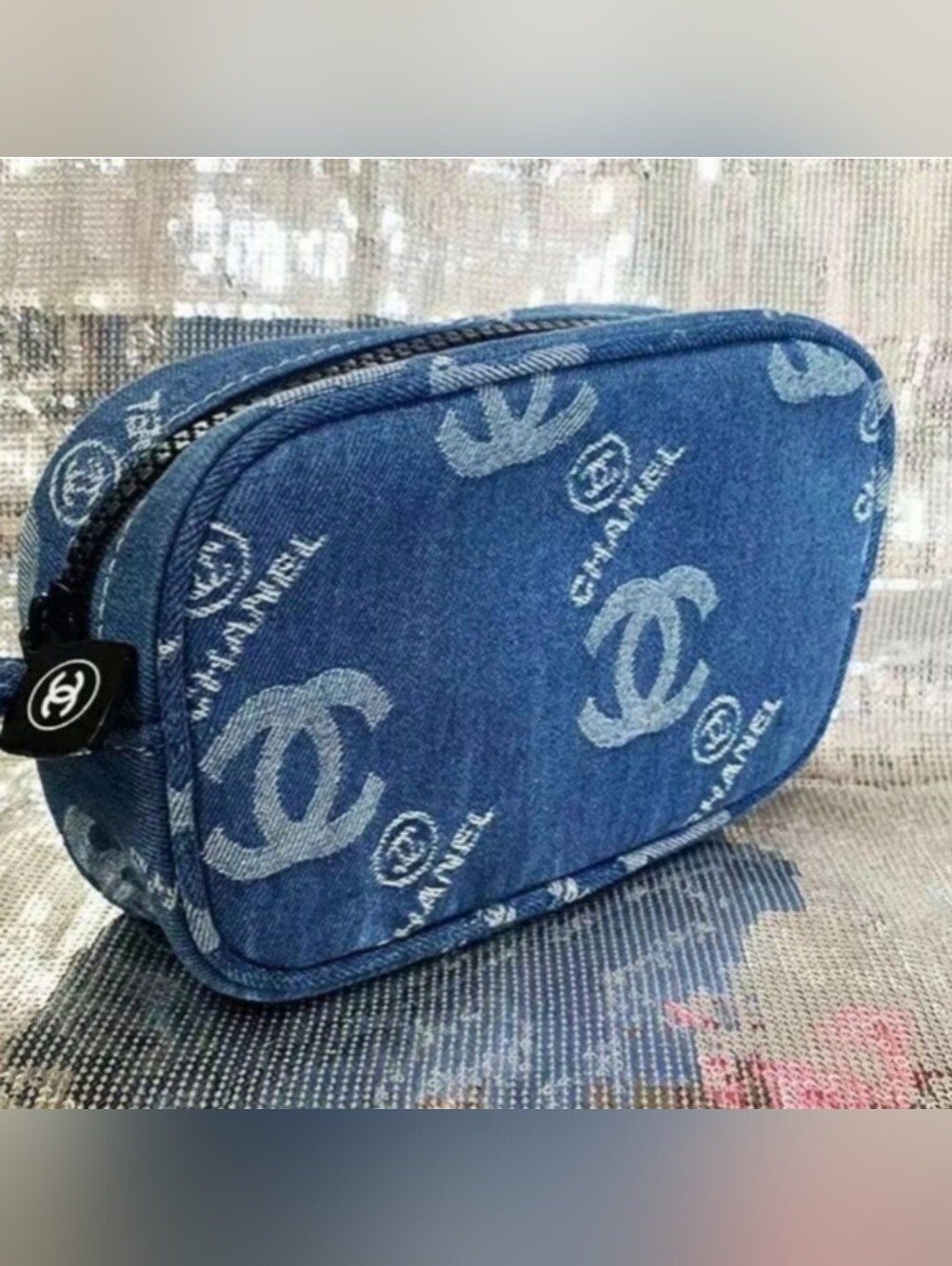 Light Blue Denim Bag,Denim & Gold Chain Or Strap
